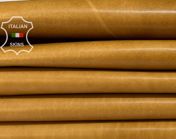 NATURAL LIGHT TAN Vegetable Tanned Italian Lambskin Lamb Sheep Leather pack 4 hides skins total 30sqf 0.9mm #B7205