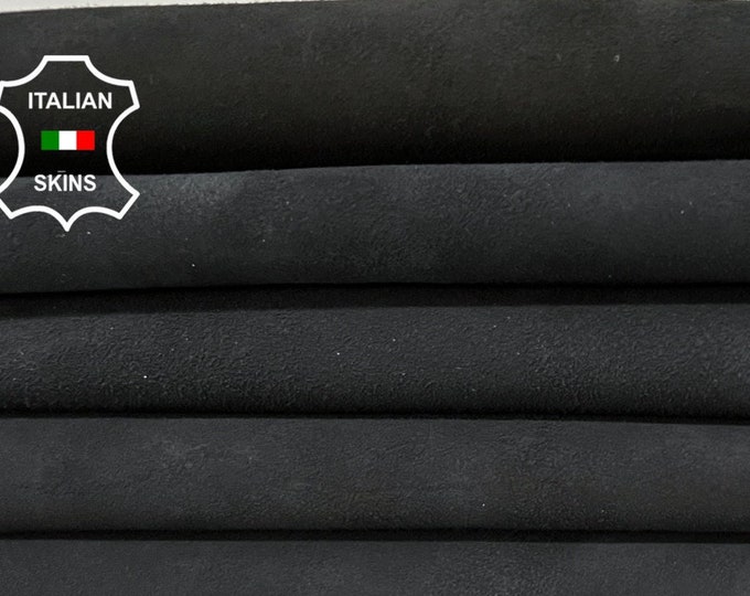 BLACK SUEDE Thick Italian Goatskin Goat leather pack 5 hides skins total 20+sqf 1.1mm #B6860