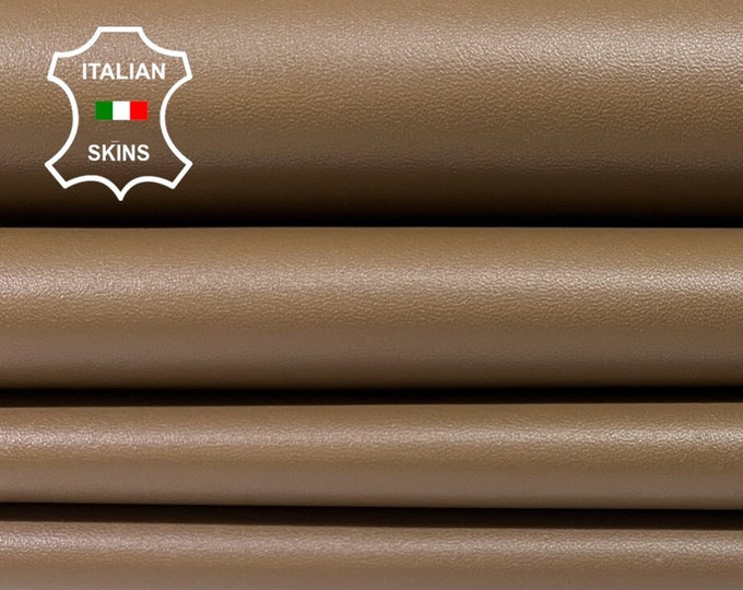 CAPPUCCINO BROWN SMOOTH Italian Goatskin Goat leather pack 7 hides skins total 40sqf 0.7mm #B3840