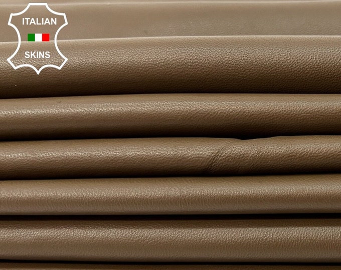 MOKKA BROWN Soft Italian Lambskin Lamb Sheep Leather pack 2 hides skins total 12+sqf 0.7mm #B9799