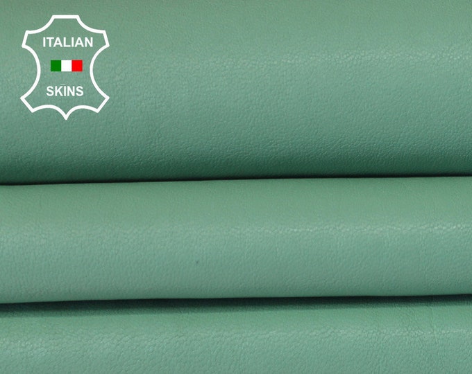 WASHED LIGHT GREEN vegetable tan Italian genuine Goatskin Goat wholesale leather skins material for sewing high quality 0.5mm to 1.2mm