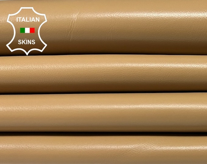 CREAM SAND BEIGE Soft Italian Lambskin Lamb Sheep Leather pack 2 hides skins total 12sqf 0.8mm #B4044