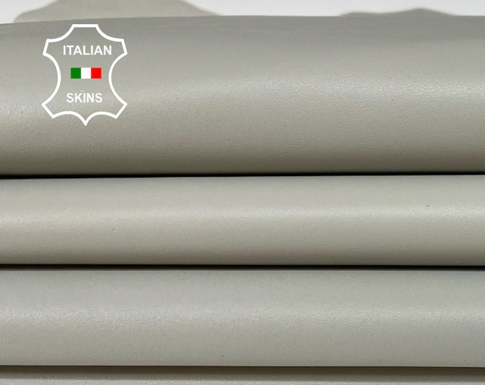 GREY GRAY Italian Lambskin Lamb Sheep leather hides pack 2 skins 9+sqf 0.9mm #A9928