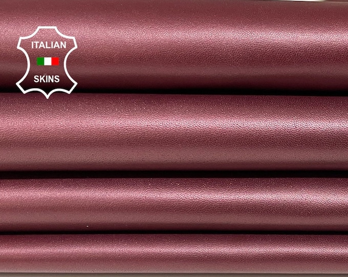 WINE RAISIN PEARLIZED Italian lambskin lamb sheep leather skin skins hide hides 4-9sqf 1.0mm #A8413