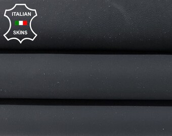 5" x 5" Inches, Italian Lambskin Leather Skin Hide Black Matte Mat 1.5 oz 