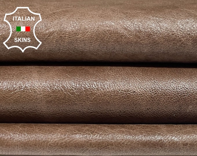 VINTAGE BROWN Soft Italian Lambskin Lamb Sheep Leather hides hide skin skins 6+sqf 0.9mm #B1346