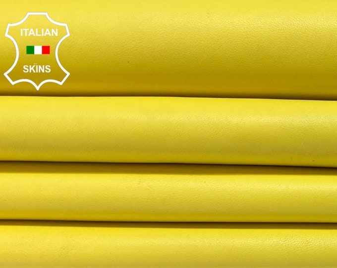 LIGHT YELLOW Soft Italian Lambskin Lamb Sheep Leather pack 2 hides skins total 9+sqf 1.0mm #B5242