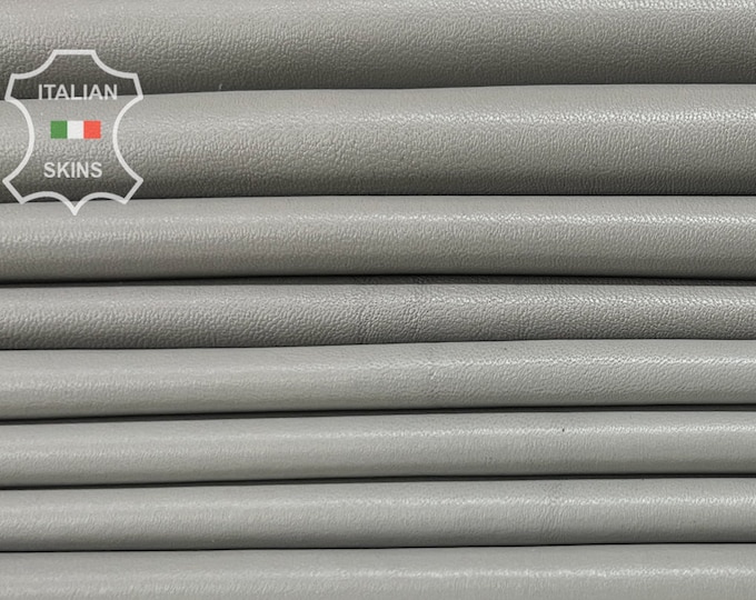 LIGHT GRAY GREY Soft Italian Lambskin Lamb Sheep Leather pack 2 hides skins total 18sqf 1.0mm #B8014