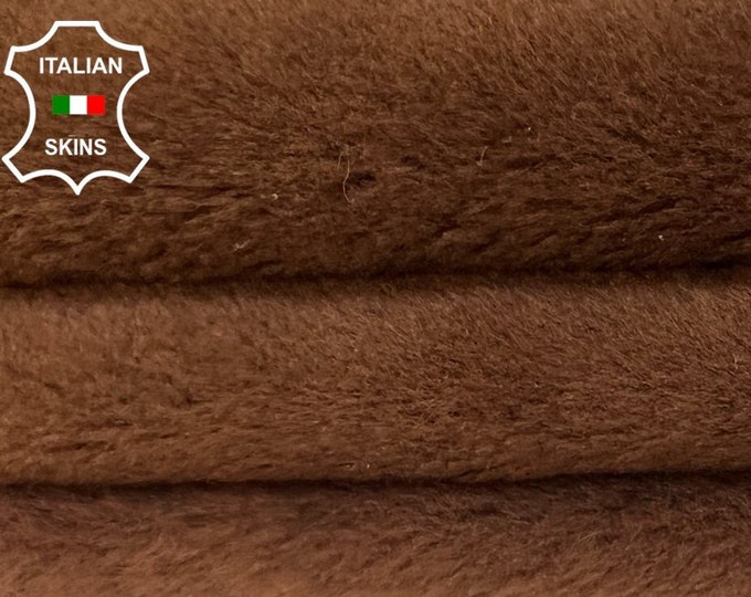 BROWN Hair On sheepskin shearling fur hairy sheep Italian leather skin skins hide hides 22"x24"  #B3982