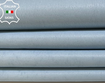 SKY BLUE Soft Italian STRETCH Lambskin Lamb Sheep Leather pack 2 hides skins total 8sqf 0.7mm #B3576