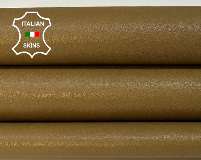 OLIVE GREEN Soft Italian STRETCH Lambskin Lamb Sheep Leather hide hides skin skins 4+sqf 0.9mm #B3607