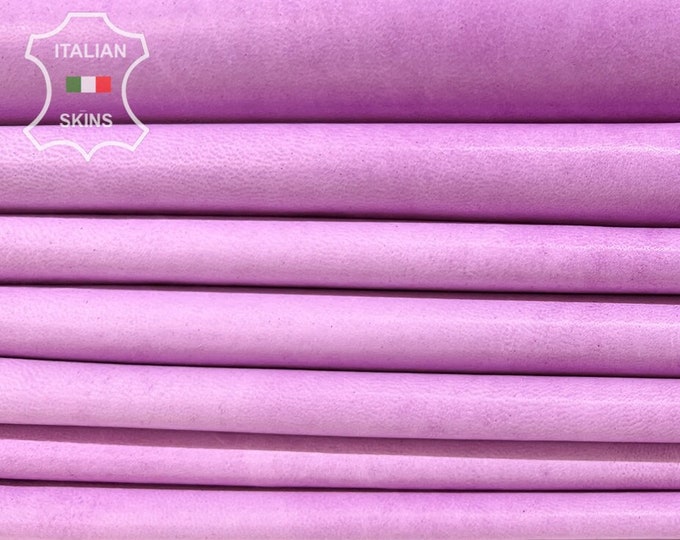 ORCHID PINK Vegetable Tan Italian Lambskin Lamb Sheep leather pack 5 hides skins total 40sqf 0.7mm #B7228