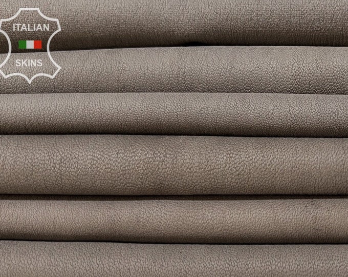 NATURAL GRAY STRETCH Soft Italian Lambskin Lamb Sheep Leather pack 2 hides skins total 10sqf 0.7mm #B7130