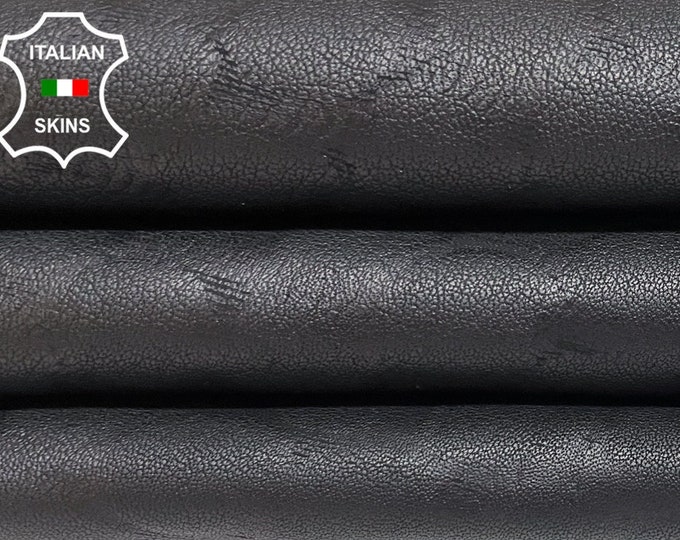 ANTHRACITE BLACK CIRCLES Print On Soft Italian Lambskin Lamb Sheep Leather hides hide skin skins 5-7sqf 0.9mm #B2768
