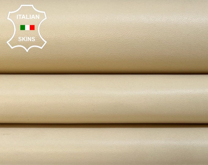 NATURAL BEIGE Soft Italian STRETCH Lambskin Lamb Sheep Leather hide hides skin skins 4sqf 0.8mm #B3687