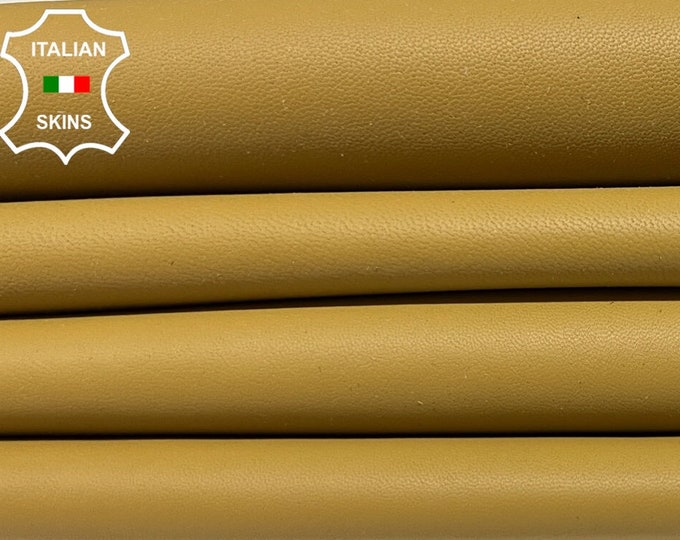 CAMEL TAN Italian Lambskin Lamb Sheep Leather pack 2 hides skins total 8+sqf 0.9mm #B4537