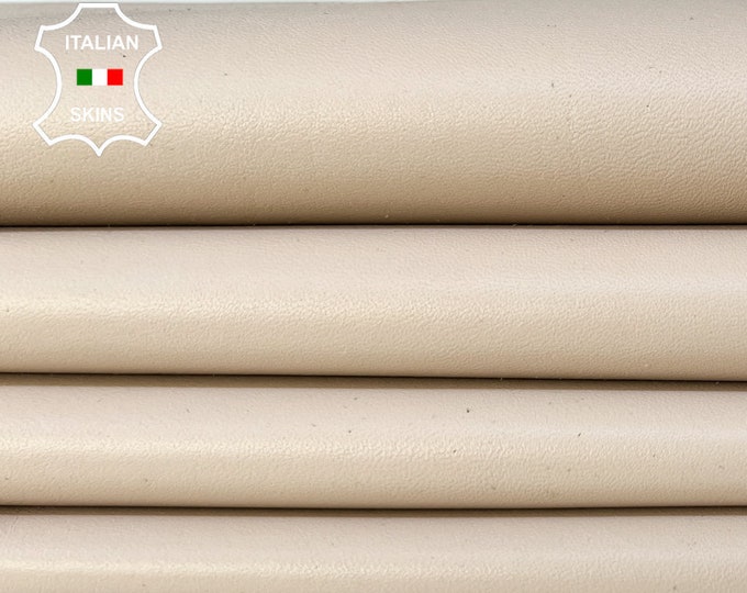 BEIGE Italian Lambskin Lamb Sheep leather pack 2 hides skins total 9+sqf 0.9mm #B9690