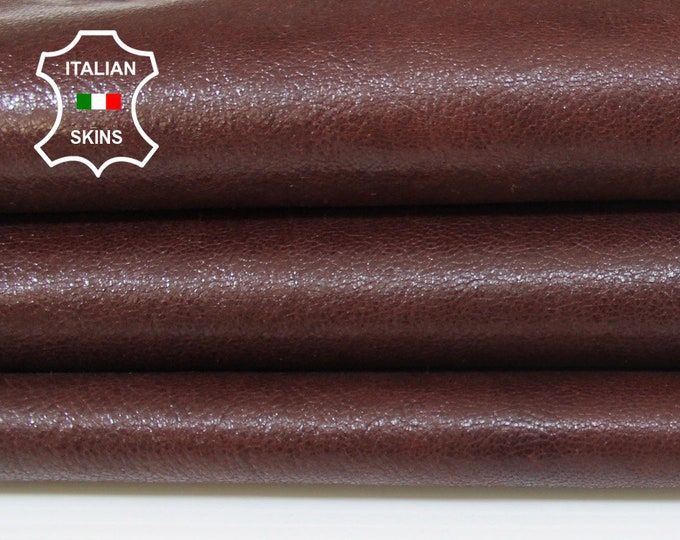 BROWN rough shiny vegetable tan Italian Goatskin Goat wholesale leather skins 0.5mm to 1.2 mm