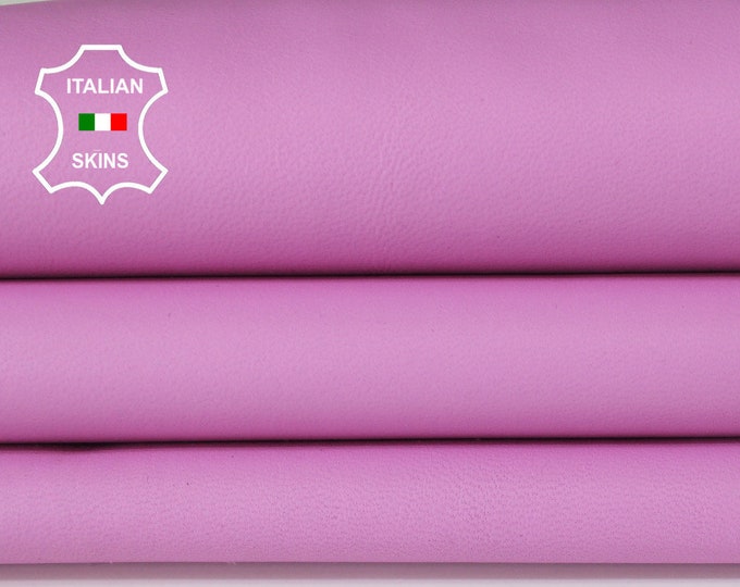 CANDY PINK smooth Italian genuine Lambskin Lamb Sheep leather skins hides 0.5mm to 1.2mm