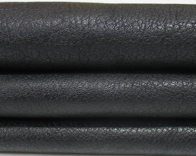 BLACK ROUGH vegetable tan Italian genuine Goatskin Goat leather skins hides 0.5mm to 1.2mm