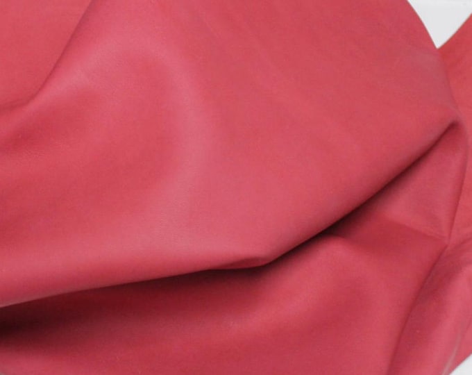 Italian Lambskin Lamb leather skin hide skins hides UNFINISHED LIGHT RED 27sqf #A2588