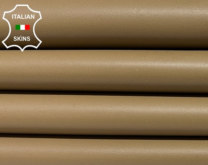 MACCHIATO CAMEL BROWN Soft Italian Lambskin Lamb Sheep Leather pack 2 hides skins total 8sqf 0.9mm #B6236