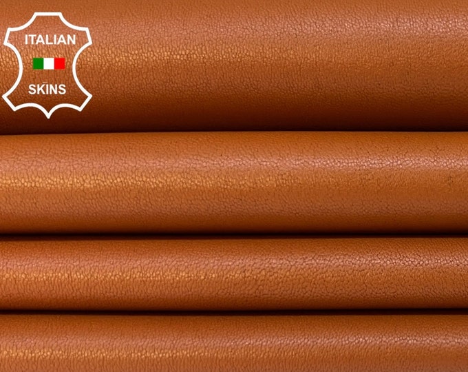 TERRACOTTA BROWN Soft Italian STRETCH Lambskin Lamb Sheep Leather pack 2 hides skins total 10sqf 0.7mm #B3947