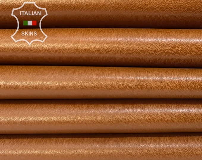 LIGHT BROWN Italian Metis Lambskin Lamb Sheep Leather pack 2 hides skins total 11sqf 0.8mm #B7910