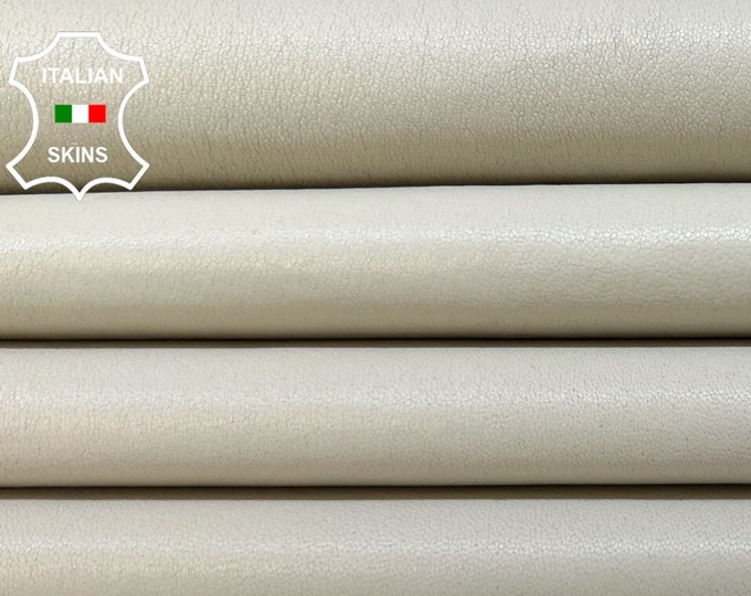 BEIGE BONES Soft Italian STRETCH Lambskin Lamb Sheep Leather pack 2 hides skins total 8sqf 0.7mm #B3825