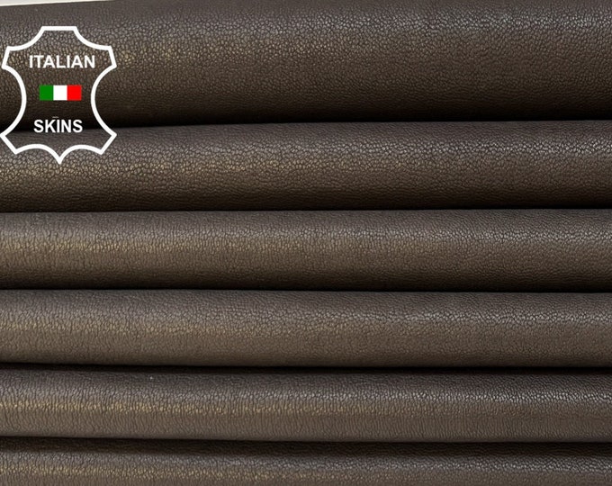 NATURAL DARK Brown Matte Soft Italian STRETCH Lambskin Lamb Sheep Leather pack 3 hides skins total 14sqf 1.0mm #B3953