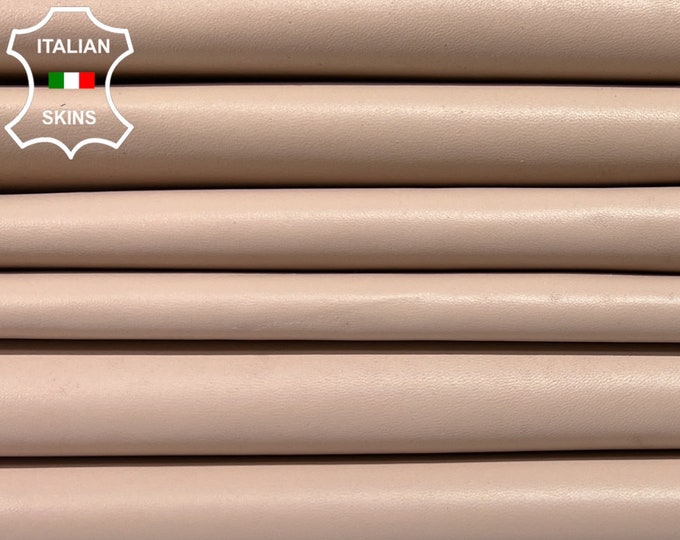 NUDE PINK Italian Lambskin Lamb Sheep Leather pack 5 hides skins total 15sqf 0.9mm #B3883