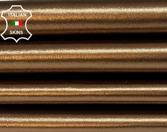 METALLIC BRONZE Thin Soft Italian STRETCH Lambskin Lamb Sheep Leather pack 2 hides skins total 8sqf 0.6mm #B3477