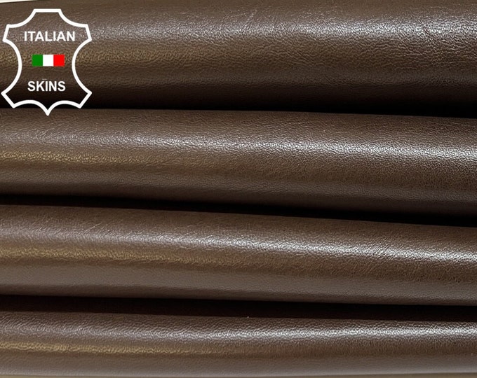 DARK BROWN ANTIQUED Rustic Look Soft Italian Lambskin Lamb Sheep leather pack 3 hides skins total 16sqf 0.8mm #B6290