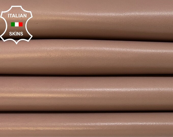 DEEP NUDE SHINY Soft Italian Metis Lambskin Lamb Sheep Leather pack 2 hides skins total 9+sqf 0.8mm #B3718