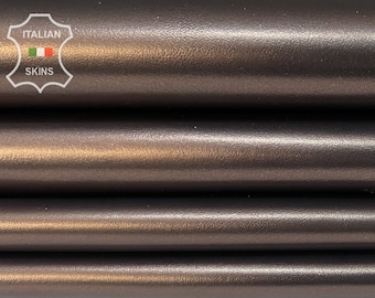 METALLIC SMOG DARK Bronze Italian Lambskin Lamb Sheep Leather pack 2 hides skins total 8+sqf 0.8mm #B7698