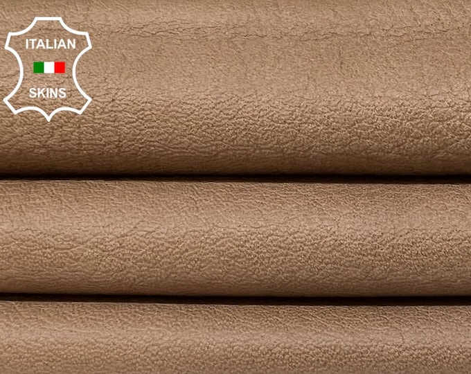 CAPPUCINO BROWN BUBBLY Grainy Vegetable Tan Soft Italian Lambskin Lamb Sheep Leather hide hides skin skins 4sqf 1.0mm #B3181