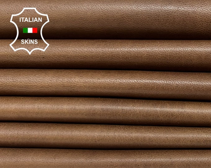 NATURAL BROWN VEGETABLE Tan Soft Italian Lambskin Lamb Sheep Leather pack 5 hides skins total 42sqf 0.7mm #B4210