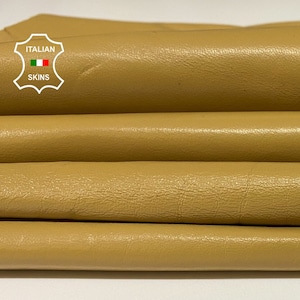 LIGHT CAMEL BROWN  soft Italian Lambskin Lamb sheep leather skin skins hide hides 7sqf 0.6mm #A9351