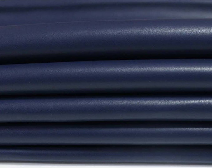 NAVY BLUE Italian soft lambskin Lamb Sheep leather 12 skins hides total 80-90sqf