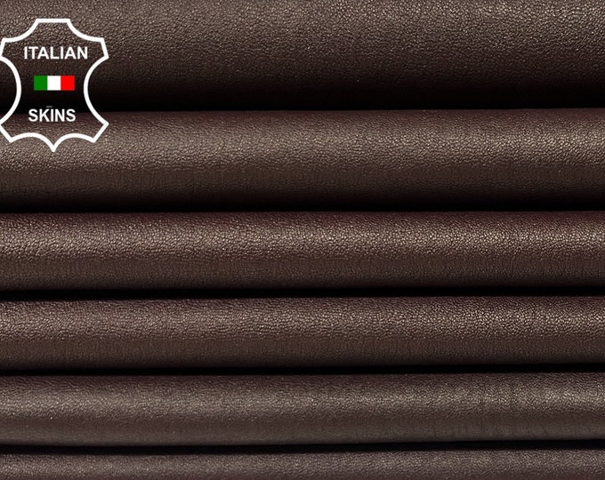 DARK BROWN Rough Soft Italian STRETCH Lambskin Lamb Sheep Leather pack 3 hides skins total 14sqf 1.0mm #B3897