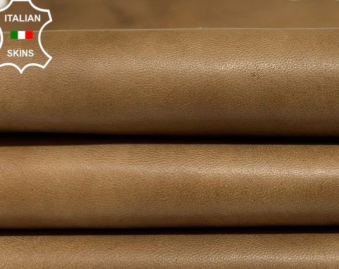 NATURAL BROWN Vegetable Tan Soft Italian Lambskin Lamb Sheep leather hide hides skin skins 7+sqf 0.7mm #B6288