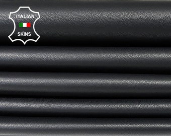 PREMIUM JET BLACK Italian lambskin Lamb Sheep leather 12 skins hides total 80-90sqf