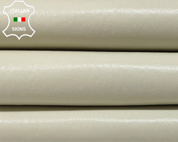 BONES IVORY Soft Italian STRETCH Lambskin Lamb Sheep Leather hides hide skin skins 5sqf 0.8mm #B2824