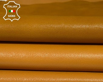 TANGERINE ORANGE 2 SHADES soft Italian Lambskin Lamb sheep Leather hides  pack 2 skins total 10sqf 0.9mm #A9374