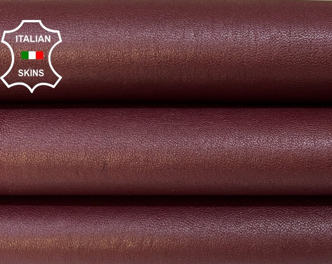 BURGUNDY DARK Bordeaux Soft Italian STRETCH Lambskin Lamb Sheep Leather hide hides skin skins 4+sqf 1.0mm #B3940