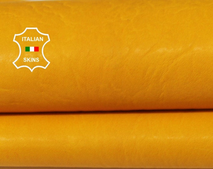 MANGO YELLOW vegetable tan Italian lambskin lamb sheep wholesale leather skins 0.5mm to 1.2 mm