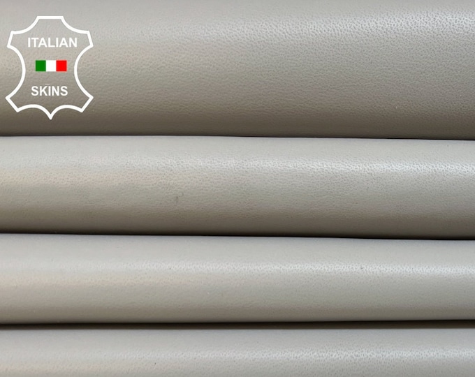 LIGHT GRAY GREY Thick Italian Lambskin Lamb Sheep Leather pack 2 hides skins total 16sqf 1.1mm #B4813