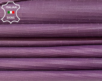 Delivered Duty Paid-PURPLE LINES ENGRAVED Print Vintage Look Thin Soft Italian lamb Leather pack 7 skins total 38sqf 0.6mm #B2191