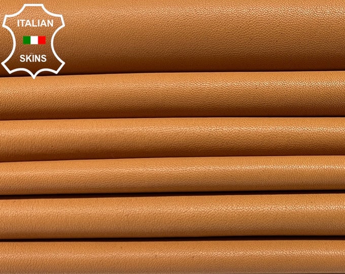 SANDY NUDE Soft Italian STRETCH Lambskin Lamb Sheep Leather pack 5 hides skins total 23sqf 0.7mm #B3903