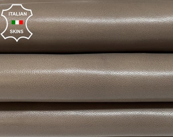 LIGHT TAUPE BROWN Smooth Italian Goatskin Goat Leather hides pack 2 skins total 10+sqf 1.0mm #B2055